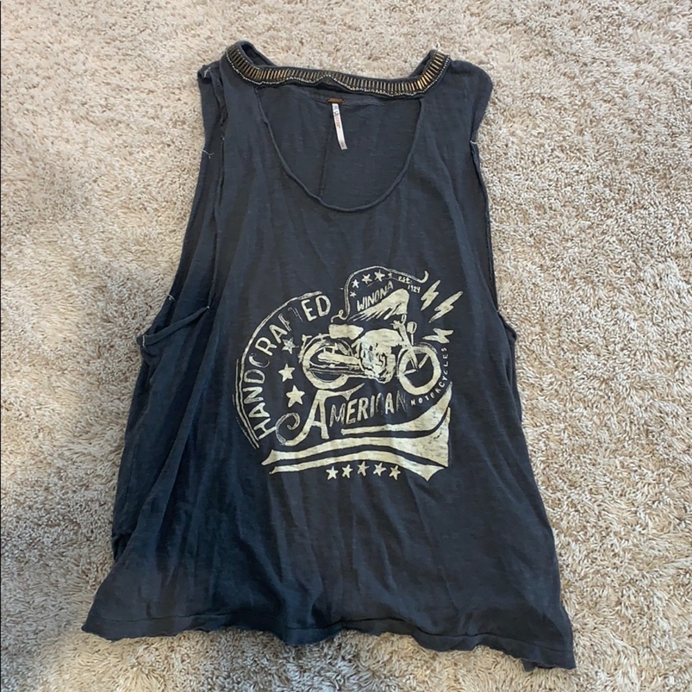 Free People Embellished Rocker Tank